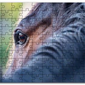 Cakapuzzle Kahverengi At Gözü Arkadan Yakın Çekim Mdf 500 Parça Puzzle