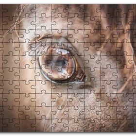 Cakapuzzle Kahverengi Atın Gözü Yakın Çekim Mdf 255 Parça Puzzle