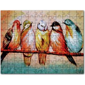 Cakapuzzle Kahverengi Beyaz Aşık Köpekler 255 Parça Puzzle