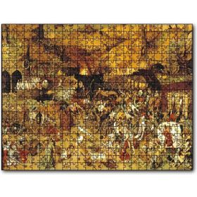 Cakapuzzle Kahverengi Köy Boyama Pieter Bruegel Mdf 500 Parça Puzzle