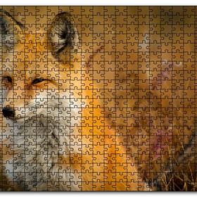 Cakapuzzle Kahverengi Tilki ve Çayırlar Mdf 120 Parça Puzzle