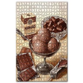Cakapuzzle Kakao Çilota Dondurma Görseli Ahşap 1000 Parça Puzzle