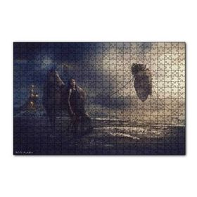 Cakapuzzle Kale Yüzen Kayalık Kız ve At 120 Parça Ahşap Puzzle