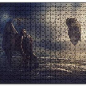 Cakapuzzle Kale Yüzen Kayalık Kız ve At Mdf 255 Parça Puzzle