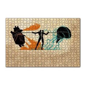 Cakapuzzle Kalp ve Mantık Çatışması İllüstrasyon 120 Parça Ahşap Puzzle