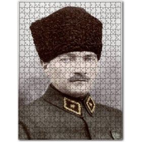 Cakapuzzle Kalpaklı Atatürk Portresi Görseli Ahşap 500 Parça Puzzle