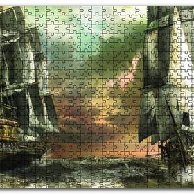 Cakapuzzle Kalyonlar Fırtınada Kara Bulutlar Mdf 120 Parça Puzzle