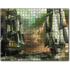 Cakapuzzle Kalyonlar Fırtınada Kara Bulutlar Mdf 120 Parça Puzzle