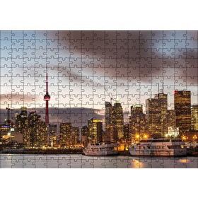 Cakapuzzle Kanada CN Tower ve Gökdelenler 120 Parça Ahşap Puzzle