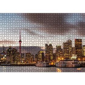 Cakapuzzle Kanada CN Tower ve Gökdelenler 120 Parça Ahşap Puzzle
