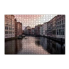 Cakapuzzle Kanal ve Etrafındaki Binalar 120 Parça Ahşap Puzzle