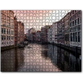 Cakapuzzle Kanal ve Etrafındaki Binalar Mdf 500 Parça Puzzle