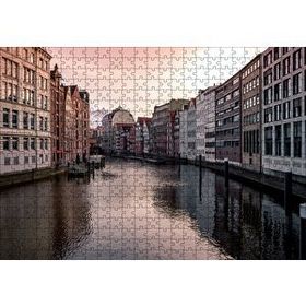 Cakapuzzle Kanal ve Etrafındaki Binalar Mdf 500 Parça Puzzle
