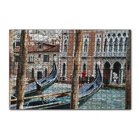 Cakapuzzle Kanalda Gondollar ve Binalar 120 Parça Ahşap Puzzle