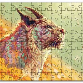Cakapuzzle Kaplan Anthro Kükreyen Mdf 1000 Parça Puzzle