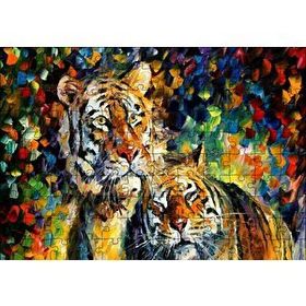 Cakapuzzle Kaplan Çift Yağlıboya 120 Parça Puzzle