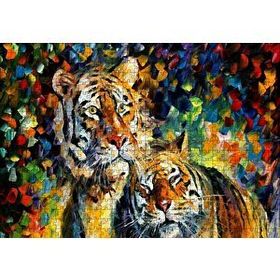 Cakapuzzle Kaplan Çift Yağlıboya 500 Parça Puzzle