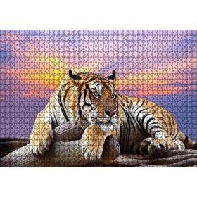 Cakapuzzle Kaplan Gün Batımı Görseli 120 Parça Puzzle