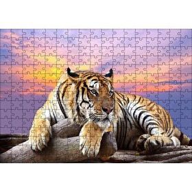 Cakapuzzle Kaplan Gün Batımı Görseli 120 Parça Puzzle