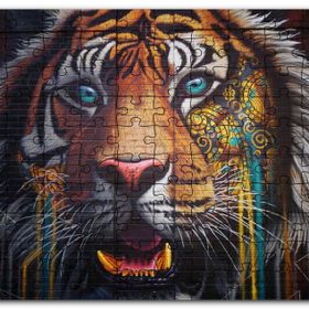Cakapuzzle Kaplan Yakın Plan Graffiti Duvar Boyama Mdf 500 Parça Puzzle