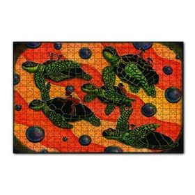 Cakapuzzle Kaplumbağa İnsan Figürü 120 Parça Ahşap Puzzle