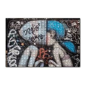 Cakapuzzle Kapşonlu Çocuk ve Kız Duvar Boyama 120 Parça Ahşap Puzzle