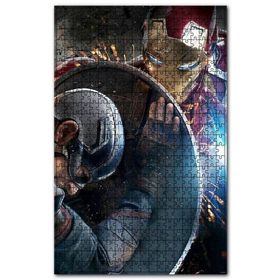 Cakapuzzle Kaptan Amerika İç Savaş Filim Afişi Görseli Ahşap 255 Parça Puzzle