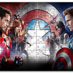 Cakapuzzle Kaptan Amerika Savaş Karınca Adam Panter Marvel Mdf 1000 Parça Puzzle