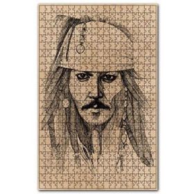 Cakapuzzle Kaptan Jack Sparrow Karakalem Portre 120 Parça Puzzle