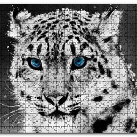 Cakapuzzle Kar Leoparı ve Mavi Gözleri Mdf 1000 Parça Puzzle
