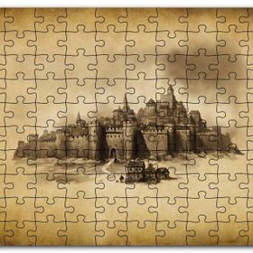 Cakapuzzle Kara Kalem Sanat Çalışması Görseli Mdf 255 Parça Puzzle