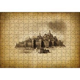 Cakapuzzle Kara Kalem Sanat Çalışması Görseli Mdf 255 Parça Puzzle