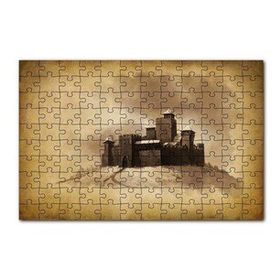 Cakapuzzle Kara Kalem Sanat Çalışması Şato Görseli 120 Parça Ahşap Puzzle