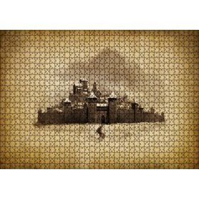 Cakapuzzle Kara Kalem Sanatı Şato Görseli 1000 Parça Puzzle