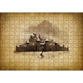 Cakapuzzle Kara Kalem Sanatı Şato Görseli 120 Parça Puzzle