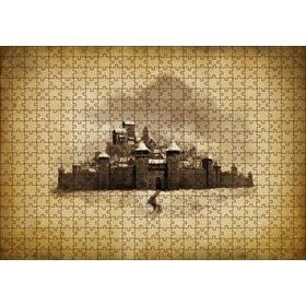 Cakapuzzle Kara Kalem Sanatı Şato Görseli 500 Parça Puzzle
