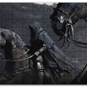 Cakapuzzle Kara Koşumlu Kara Atlar Kara Pelerinli Süvari Mdf 1000 Parça Puzzle