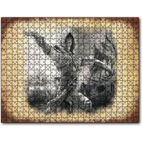 Cakapuzzle Karakalem Silahlı Korsan ve Arkada Gemisi Mdf 255 Parça Puzzle