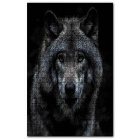 Cakapuzzle Karanlık Arkaplan Vahşi Kurt 120 Parça Puzzle