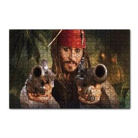 Cakapuzzle Karayip Korsanları Jack Sparrow Mücadelesi 120 Parça Ahşap Puzzle