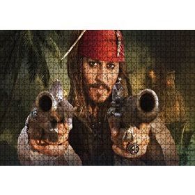 Cakapuzzle Karayip Korsanları Jack Sparrow Mücadelesi Mdf 1000 Parça Puzzle