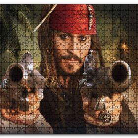 Cakapuzzle Karayip Korsanları Jack Sparrow Mücadelesi Mdf 120 Parça Puzzle