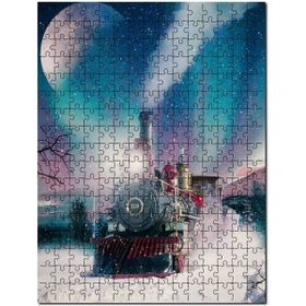 Cakapuzzle Karda Gece Treni Görseli Mdf 500 Parça Puzzle