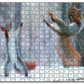 Cakapuzzle Karda Oynayan Sincaplar Ahşap 1000 Parça Puzzle