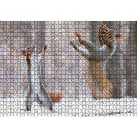 Cakapuzzle Karda Oynayan Sincaplar Ahşap 1000 Parça Puzzle
