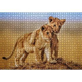 Cakapuzzle Kardeşlik Başkadır Yavru Aslanlar 120 Parça Ahşap Puzzle