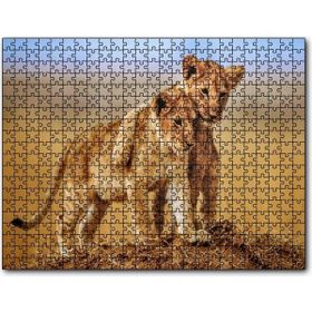 Cakapuzzle Kardeşlik Başkadır Yavru Aslanlar Mdf 1000 Parça Puzzle