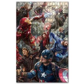 Cakapuzzle Karekterleri Savaş ve Kaptan Amerika Ahşap 1000 Parça Puzzle