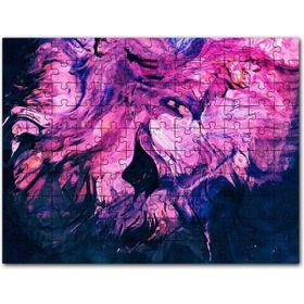 Cakapuzzle Karışan Pembe Lacivert Dalgalı Desenler Mdf 500 Parça Puzzle