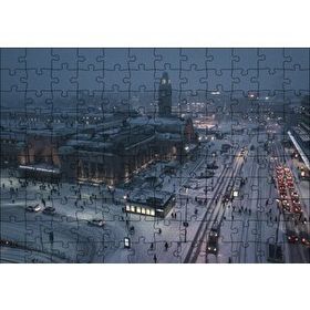 Cakapuzzle Karla Kaplı Caddeler ve Tren Istasyonu 255 Parça Puzzle